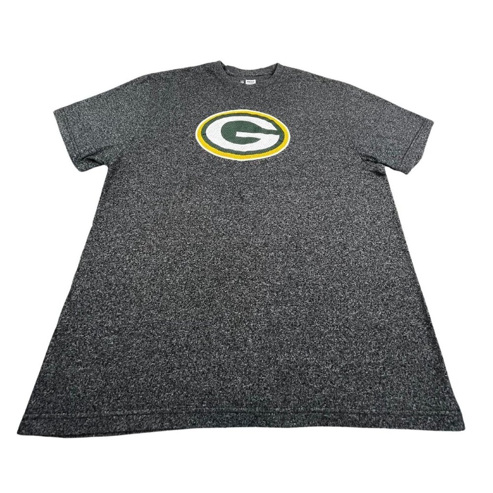 Green Bay Packers Shirt Men’s 2XL Gray Short Sleeve NFL Tee Cheesehead Nation Fa